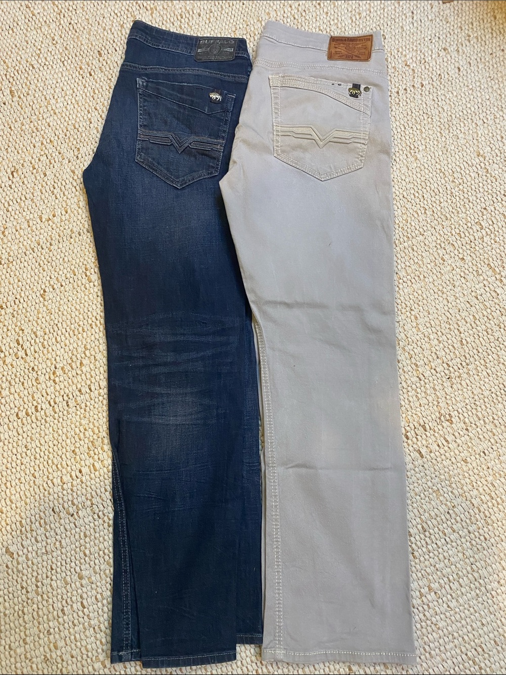 Buffalo David Bitton Six-x W33 L30 Men's Jeans Two-Pack — Navy & Light Gray